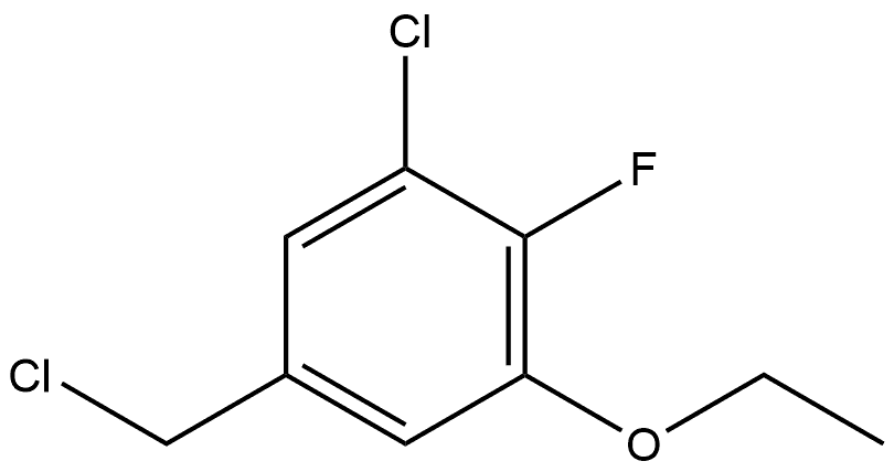 1-Chloro-5-(chloromethyl)-3-ethoxy-2-fluorobenzene 结构式