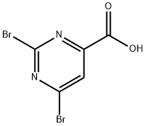 4-Pyrimidinecarboxylic acid, 2,6-dibromo- 结构式