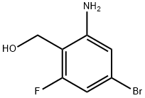 (2-氨基-4-溴-6-氟苯基)甲醇 结构式