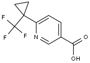 6-(1-(三氟甲基)环丙基)烟酸 结构式