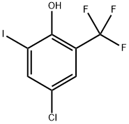 4-氯-2-碘-6-三氟甲基苯酚 结构式