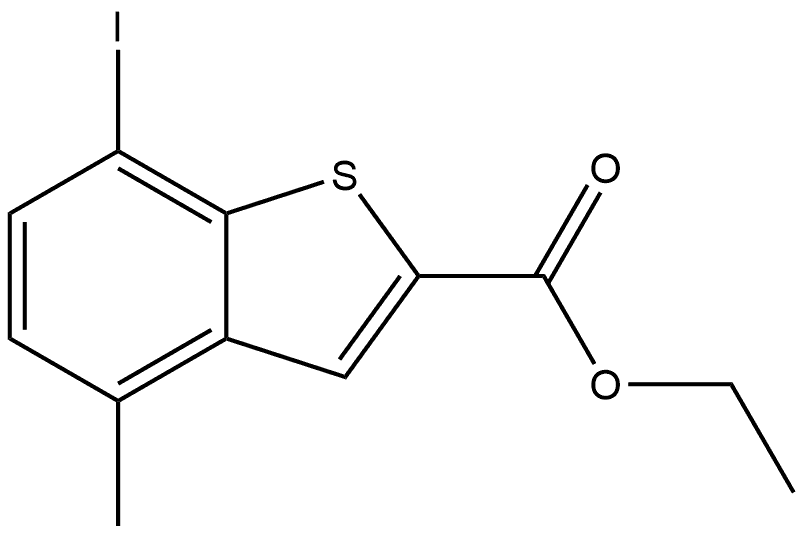 Ethyl 7-iodo-4-methylbenzo[b]thiophene-2-carboxylate 结构式