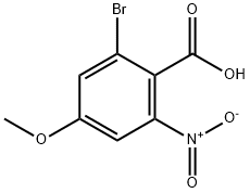 2-溴-4-甲氧基-6-硝基苯甲酸 结构式