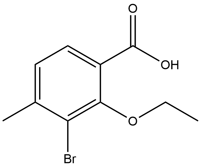 Benzoic acid, 3-bromo-2-ethoxy-4-methyl- 结构式