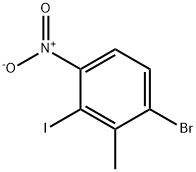 1-溴-3-碘-2-甲基-4-硝基苯 结构式