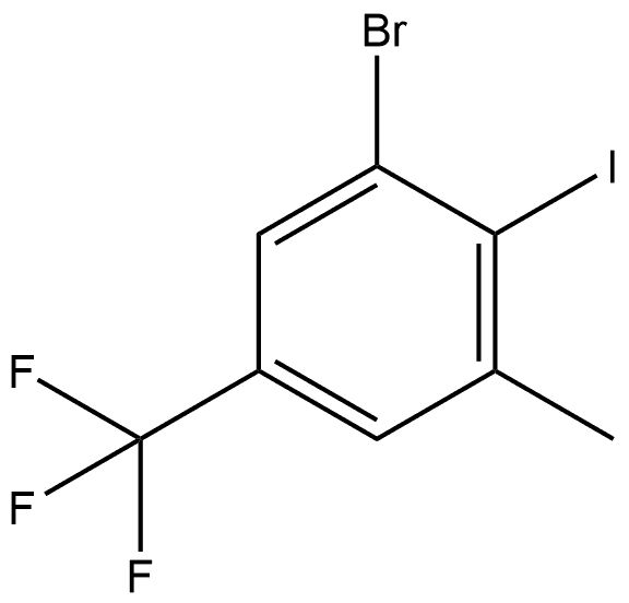 1-溴-2-碘-3-甲基-5-(三氟甲基)苯 结构式