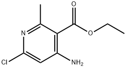 4-氨基-6-氯-2-甲基烟酸乙酯 结构式