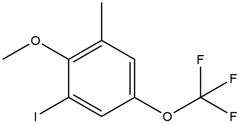 1-Iodo-2-methoxy-3-methyl-5-(trifluoromethoxy)benzene 结构式