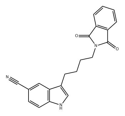 3-(4-(1,3-二氧代异丁基二烯-2-基)丁基)-1H-吲哚-5-甲腈 结构式