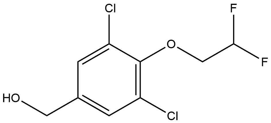 3,5-Dichloro-4-(2,2-difluoroethoxy)benzenemethanol 结构式