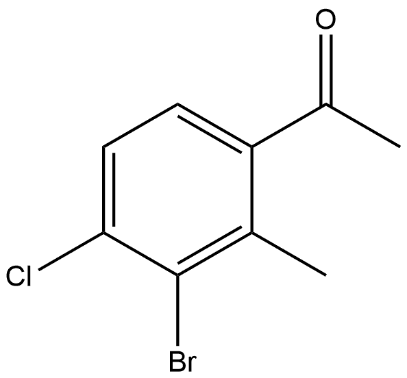 1-(3-Bromo-4-chloro-2-methylphenyl)ethanone 结构式