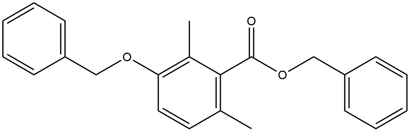 Phenylmethyl 2,6-dimethyl-3-(phenylmethoxy)benzoate 结构式