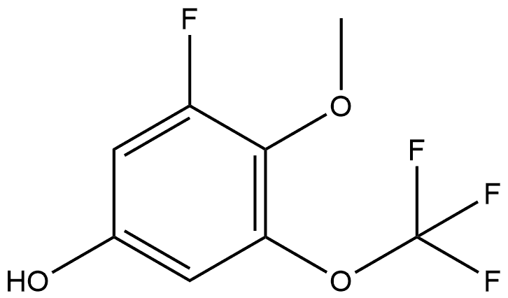 3-Fluoro-4-methoxy-5-(trifluoromethoxy)phenol 结构式