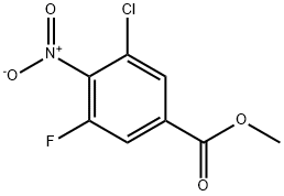3-氯-5-氟-4-硝基苯甲酸甲酯 结构式