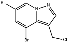 4,6-二溴-3-氯甲基吡唑并[1,5-A]吡啶 结构式