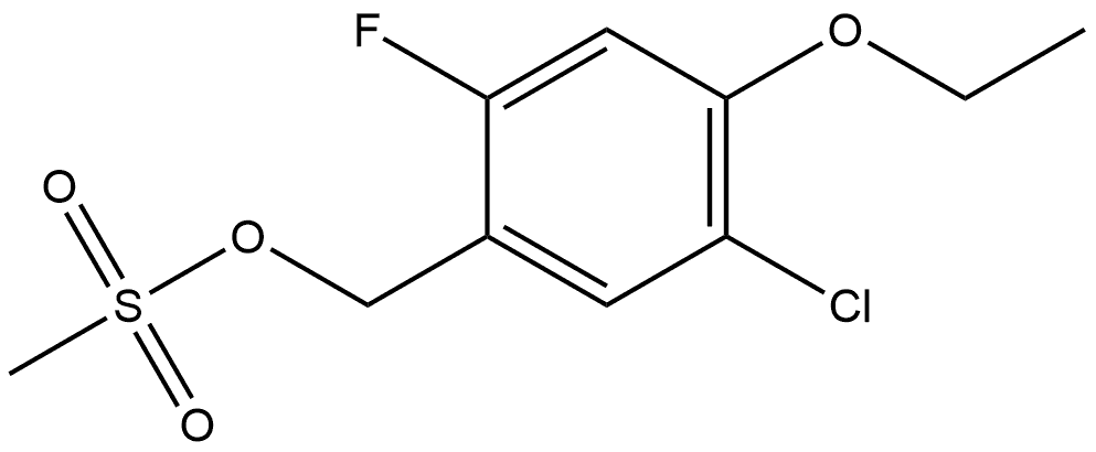 Benzenemethanol, 5-chloro-4-ethoxy-2-fluoro-, 1-methanesulfonate 结构式