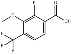 2-氟-3-甲氧基-4-(三氟甲基)苯甲酸 结构式