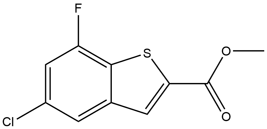 5-氯-7-氟苯并噻吩-2-甲酸甲酯 结构式