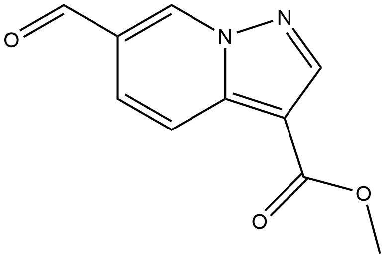 6-甲酰基吡唑并[1,5-A]吡啶-3-羧酸甲酯 结构式