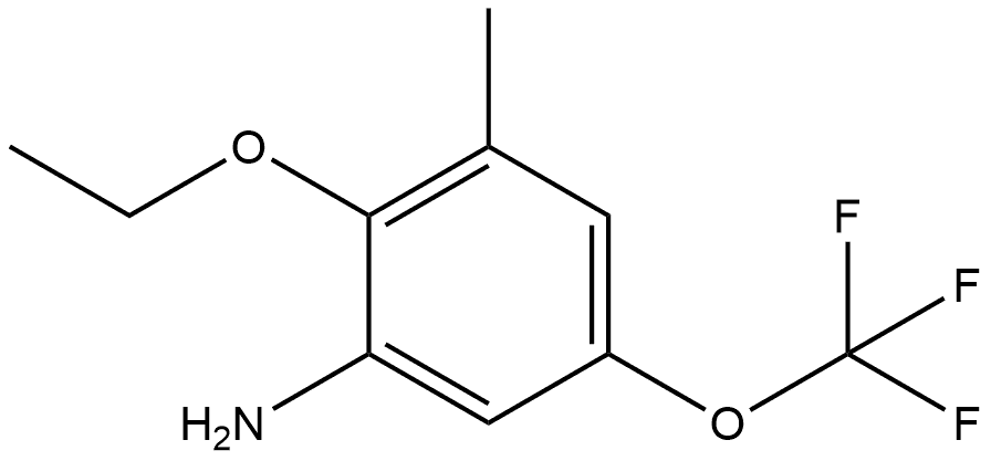 2-Ethoxy-3-methyl-5-(trifluoromethoxy)benzenamine 结构式