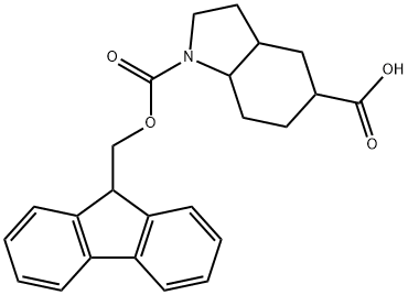 1-{[(9H-fluoren-9-yl)methoxy]carbonyl}-octahydro-1H-indole-5-carboxylic acid 结构式