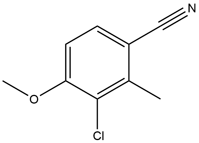 3-Chloro-4-methoxy-2-methylbenzonitrile 结构式
