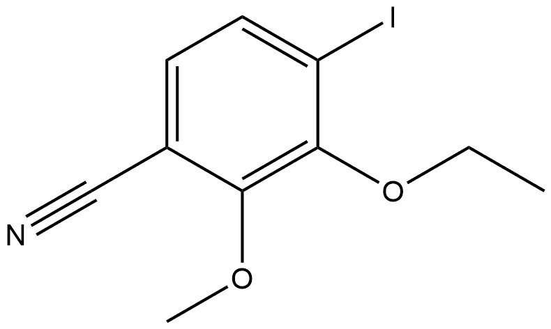 3-Ethoxy-4-iodo-2-methoxybenzonitrile 结构式