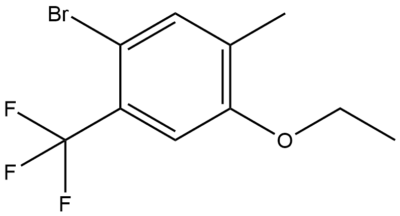 1-Bromo-4-ethoxy-5-methyl-2-(trifluoromethyl)benzene 结构式