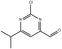 4-Pyrimidinecarboxaldehyde, 2-chloro-6-(1-methylethyl)- 结构式