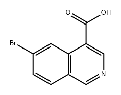 6-溴异喹啉-4-羧酸 结构式