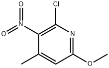 2-氯-6-甲氧基-4-甲基-3-硝基吡啶 结构式