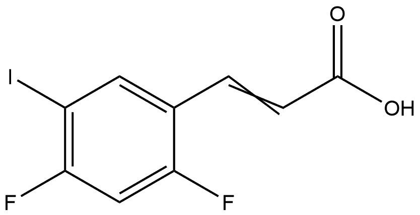 3-(2,4-Difluoro-5-iodophenyl)-2-propenoic acid 结构式