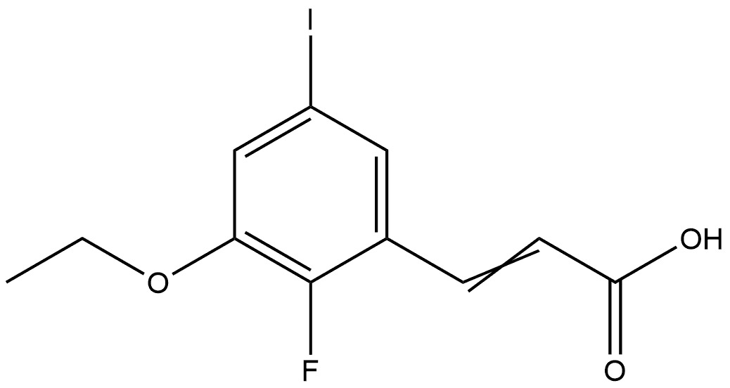 3-(3-Ethoxy-2-fluoro-5-iodophenyl)-2-propenoic acid 结构式