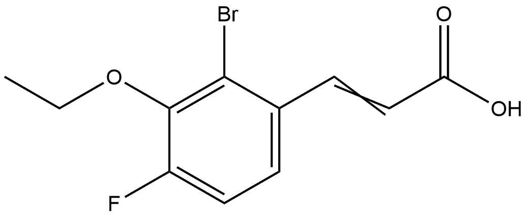 3-(2-Bromo-3-ethoxy-4-fluorophenyl)-2-propenoic acid 结构式