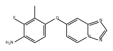 4-([1,2,4]三唑并[1,5-A]吡啶-7-基氧基)-2-氟-3-甲基苯胺 结构式
