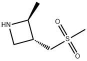 (2S,3R)-2-甲基-3-((甲磺酰基)甲基)氮杂环丁烷 结构式