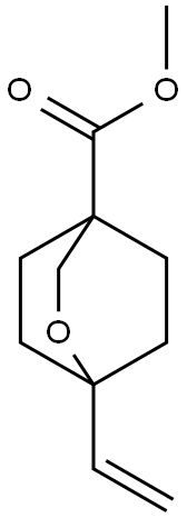 1-乙烯基-2-氧杂双环[2.2.2]辛烷-4-羧酸甲酯 结构式