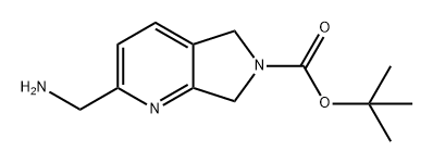 6H-Pyrrolo[3,4-b]pyridine-6-carboxylic acid, 2-(aminomethyl)-5,7-dihydro-, 1,1-dimethylethyl ester 结构式