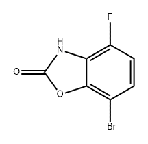 2(3H)-Benzoxazolone, 7-bromo-4-fluoro- 结构式