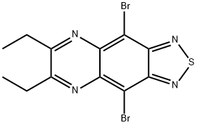 4,9-二溴-6,7-二乙基[1,2,5]-噻二唑[3,4-G]喹啉 结构式