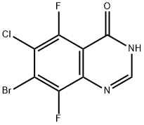 7-溴-6-氯-5,8-二氟噻唑啉-4(3H)-酮 结构式