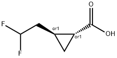 REL-(1R,2S)-2-(2,2-二氟乙基)环丙烷-1-羧酸 结构式