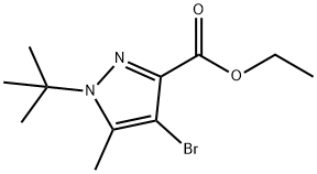 Ethyl 4-bromo-1-tert-butyl-5-methyl-1H-pyrazole-3-carboxylate 结构式