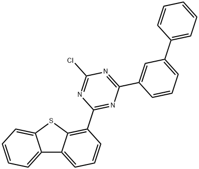 2-([1,1'-联苯]-3-基)-4-氯-6-(二苯并[B,D]噻吩-4-基)-1,3,5-三嗪 结构式