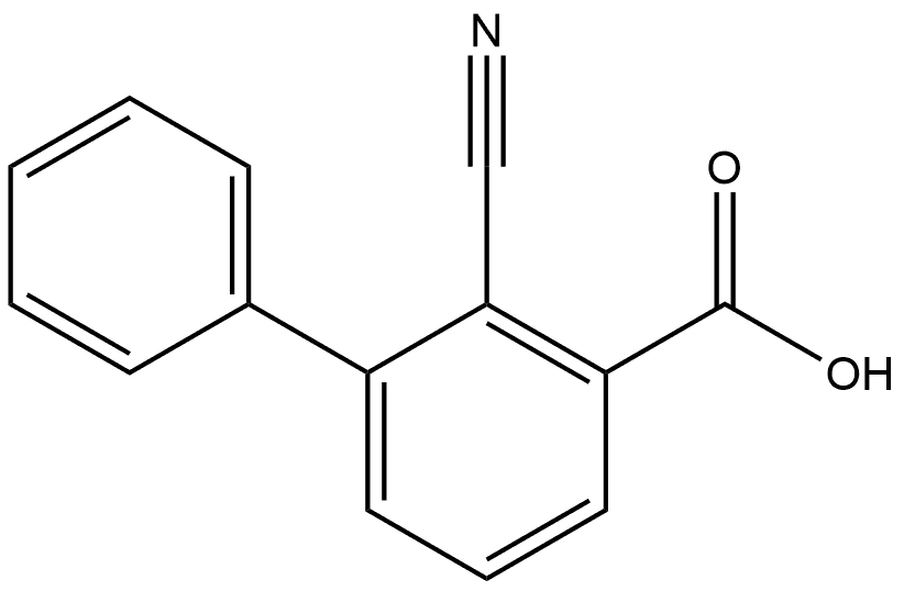 2-Cyano[1,1′-biphenyl]-3-carboxylic acid 结构式