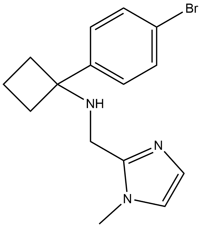 1-(4-溴苯基)-N-((1-甲基-1H-咪唑-2-基)甲基)环丁胺 结构式