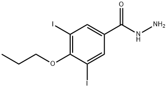 Benzoic acid, 3,5-diiodo-4-propoxy-, hydrazide 结构式