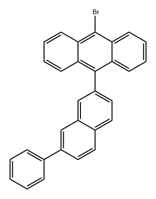 9-溴-10-(7-苯基萘-2-基)蒽 结构式