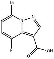 7-溴-4-氟吡唑并[1,5-A]吡啶-3-羧酸 结构式