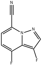 3,4-二氟吡唑并[1,5-A]吡啶-7-甲腈 结构式